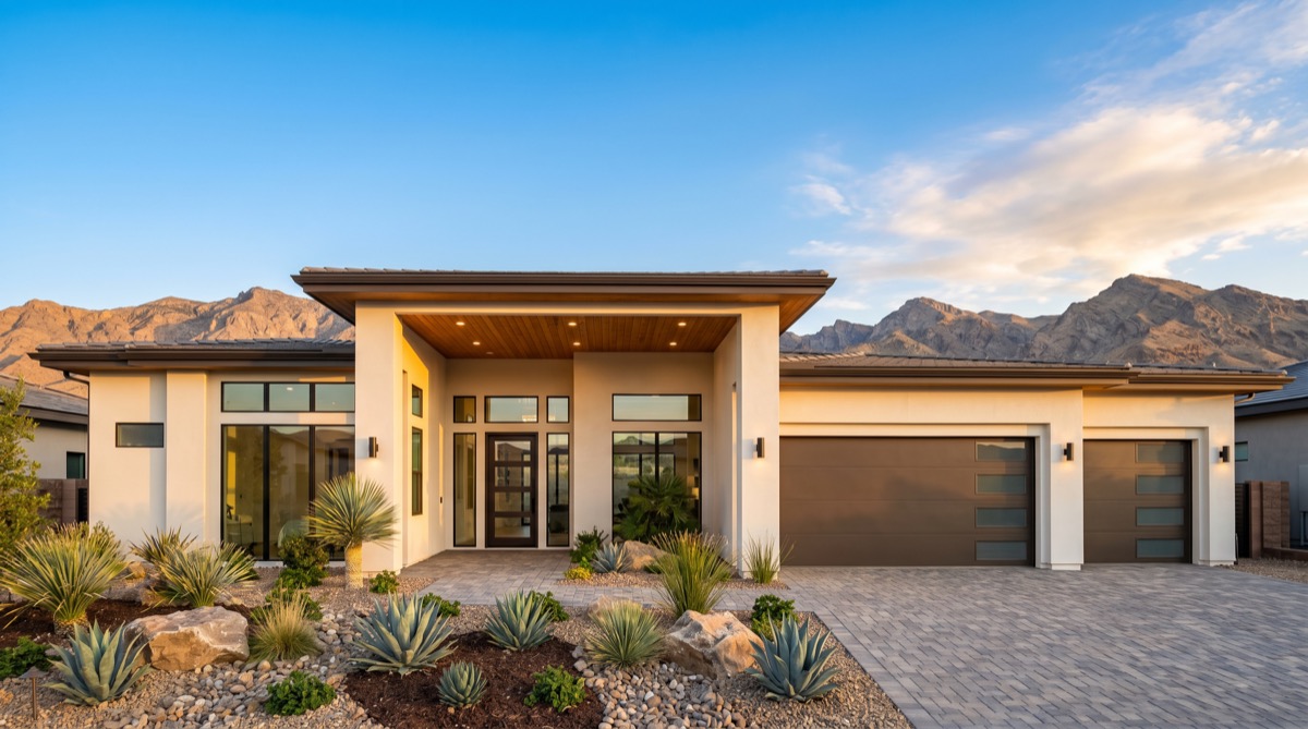 Las Vegas single-family rental investment home exterior with desert landscaping