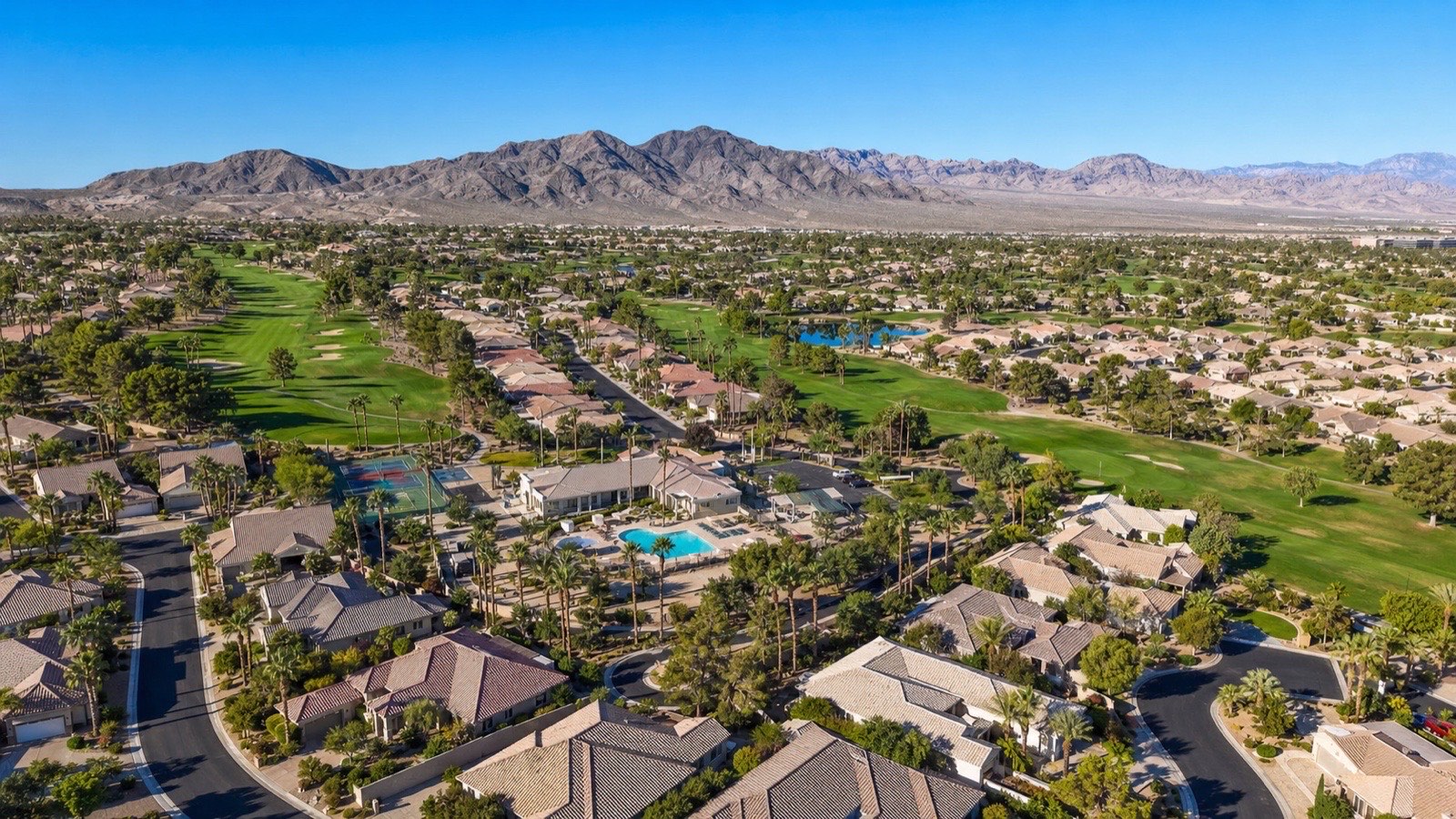 Las Vegas single-family home exterior on a clear winter afternoon